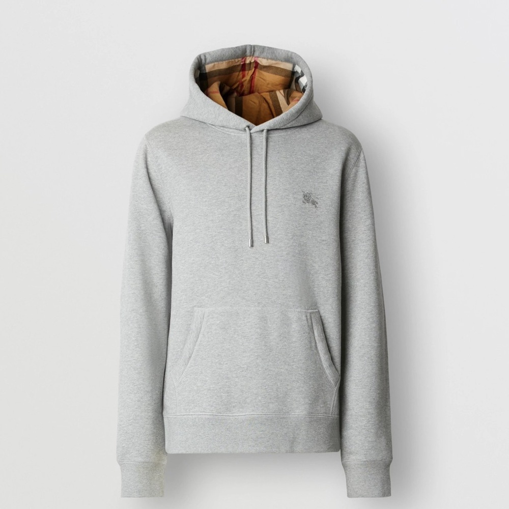 Burberry Embroidered EKD Cotton Blend Hoodie - Mens Large